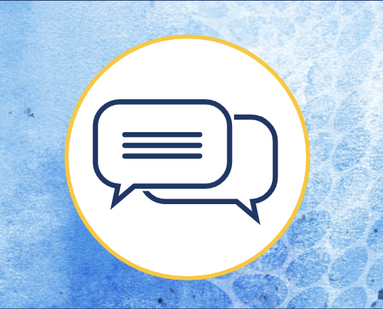 Speech bubble graphic